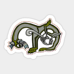 Celtic Cat Letter M Sticker